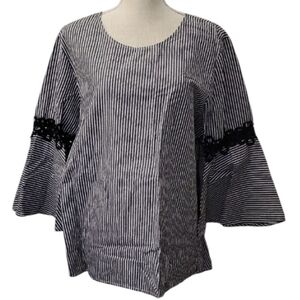 Passport Striped Black and White Women's Top